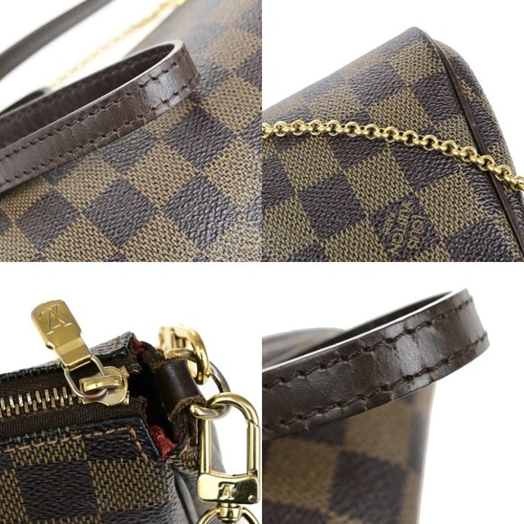 LOUIS VUITTON Eva 2Way Chain Shoulder Bag Damier Ebene Leather BN N55213 22YG793 - Picture 5 of 14